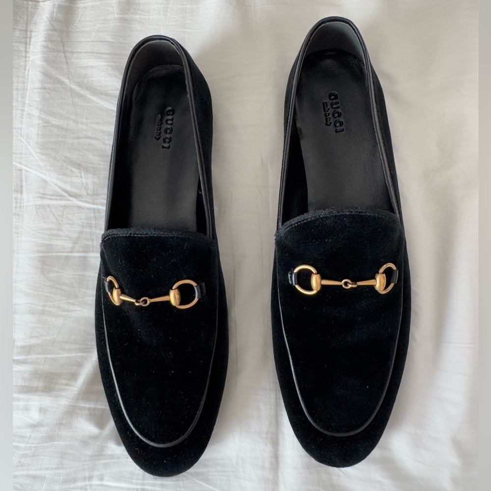 Gucci Jordaan Velvet Loafers - Picture 2 of 11